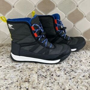 Sorel Kids' Black and Blue Snow Boots